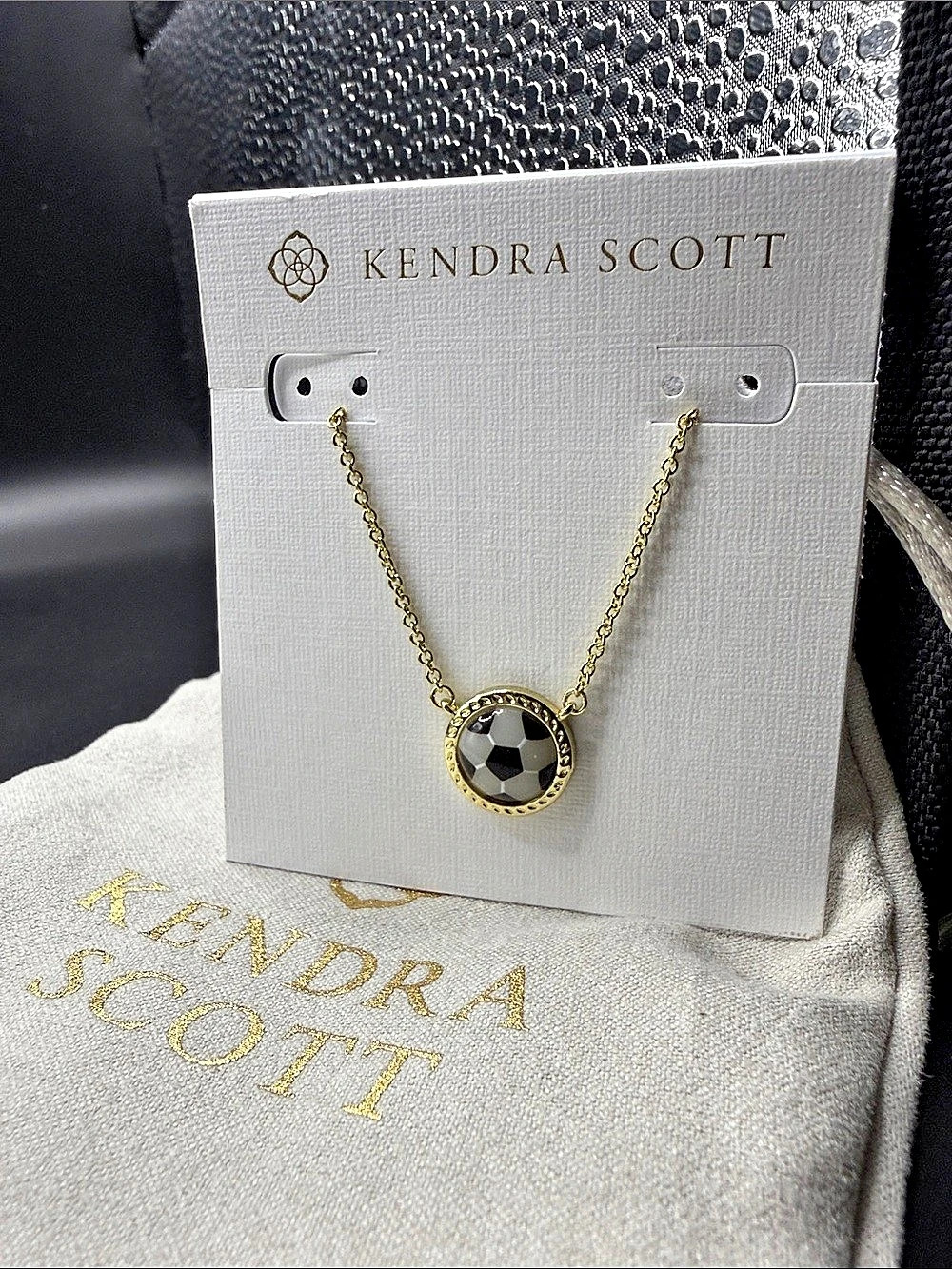 Kendra Scott Soccer Short Pendant Necklace Gold  NWT